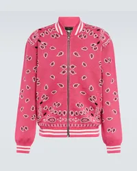 Alanui Bomber Bandana in cotone jacquard Rosa