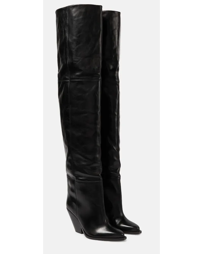 Isabel Marant Stivali cuissardes in pelle Nero