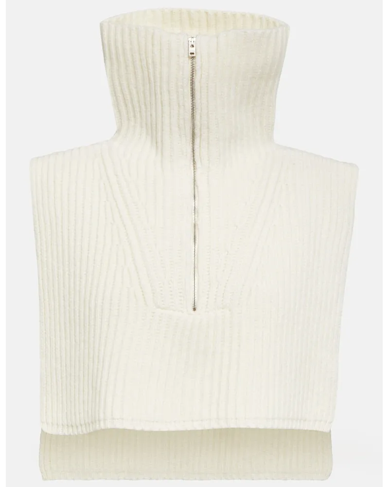 Joseph Pullover in lana con mezza zip Neutro