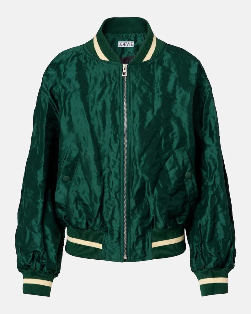 Loewe Bomber Double L in taffetÃ Verde