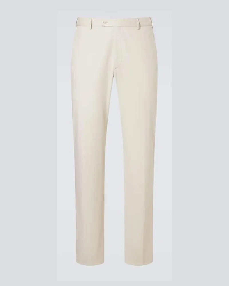Brioni Pantaloni regular Pienza in misto cotone Beige