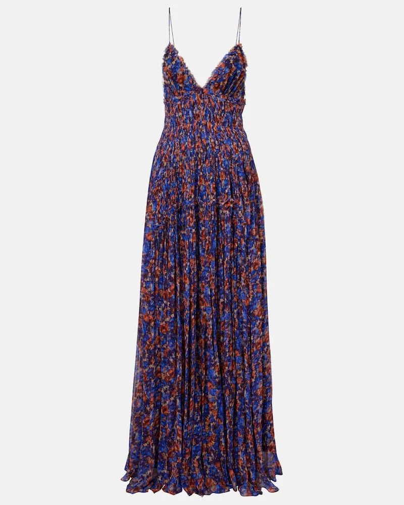 Ulla Johnson Abito lungo Atrani in chiffon di seta Multicolore