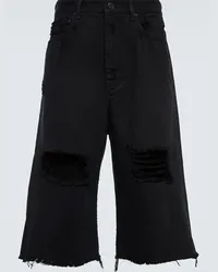 Balenciaga Shorts di jeans Nero