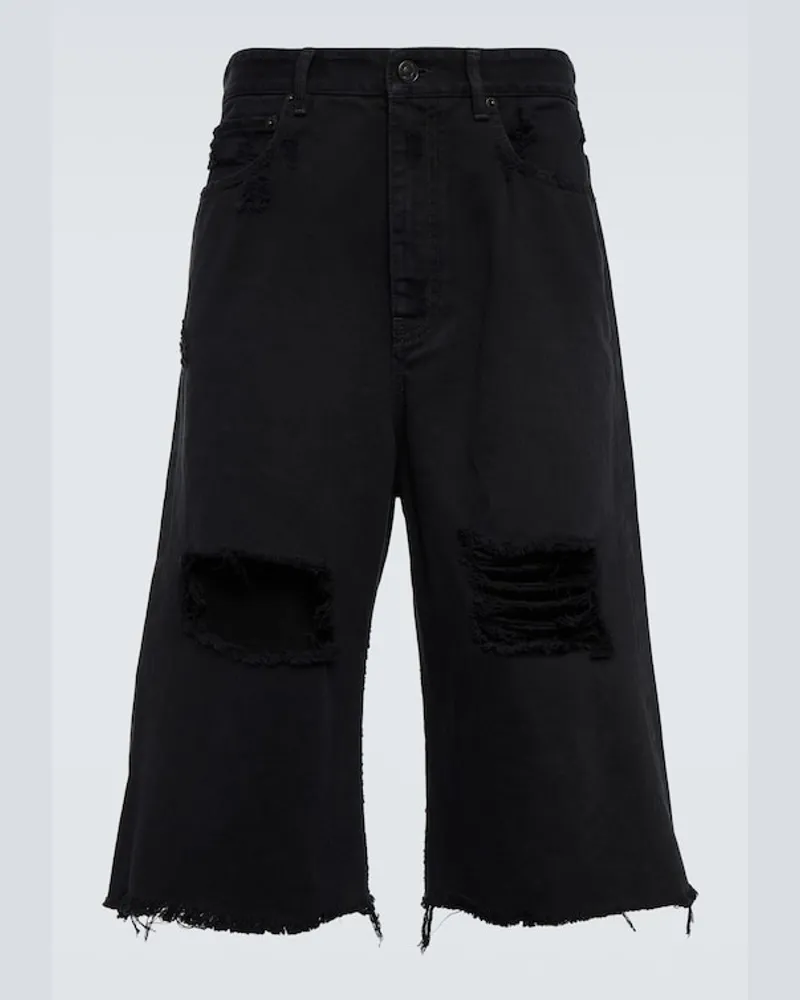 Balenciaga Shorts di jeans Nero