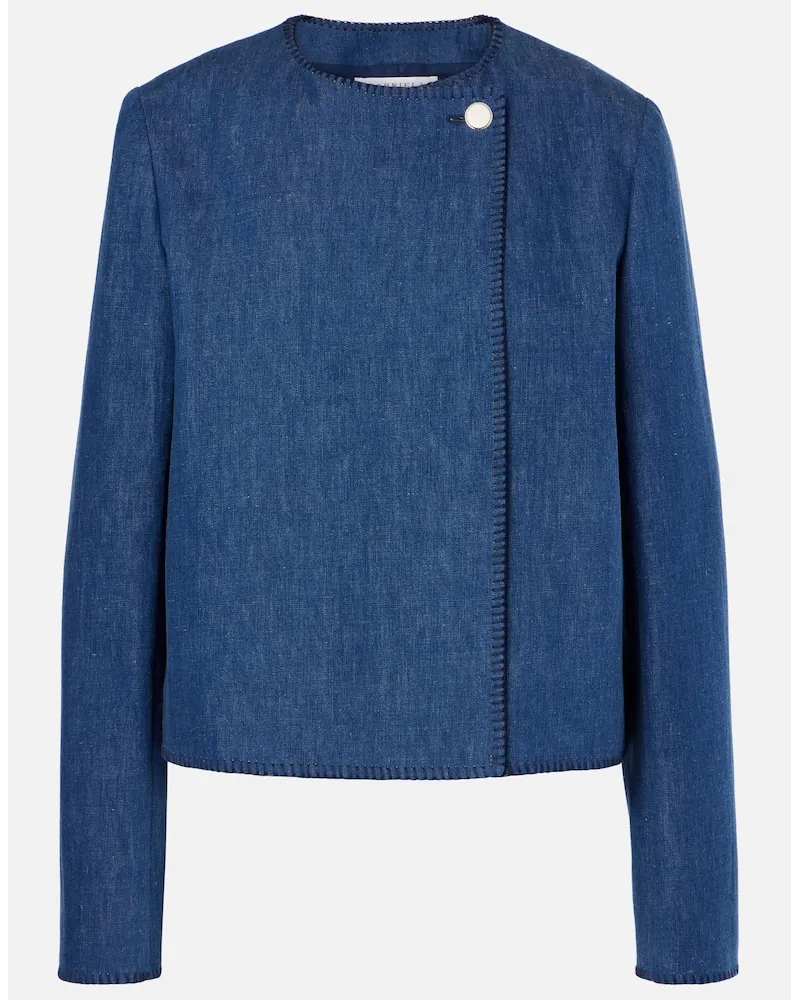 Gabriela Hearst Giacca Wyn in cotone e lino Blu
