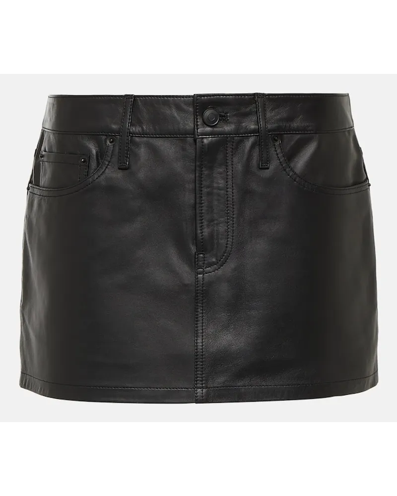 WARDROBE.NYC Minigonna Micro in pelle Nero