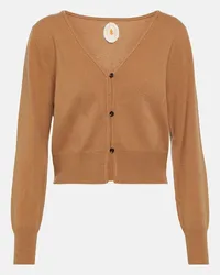 Jardin des Orangers Cardigan in lana e cashmere cropped Beige