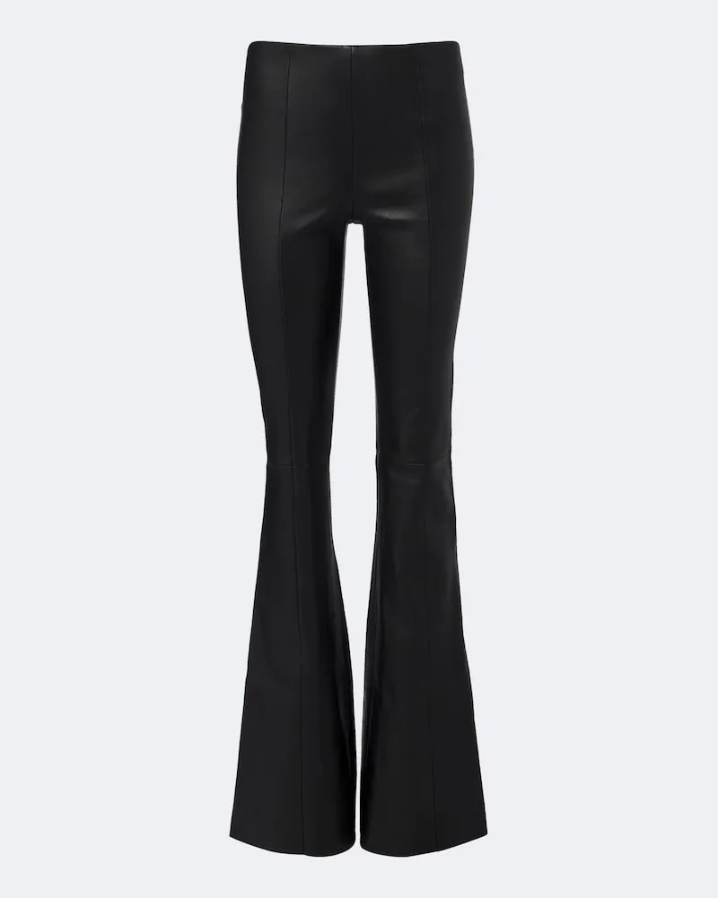 Stouls Pantaloni Gege in pelle flared Nero