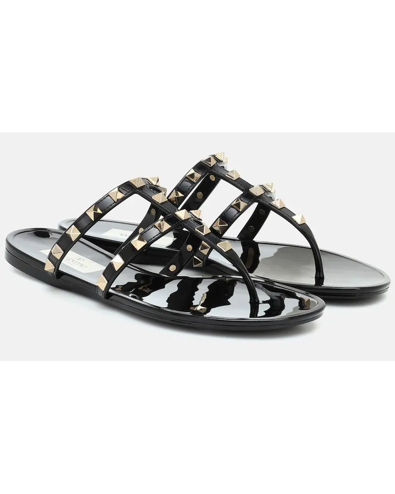 Valentino Garavani Sandali Rockstud in PVC Nero