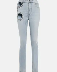 Area Jeans a vita alta con cut-out Blu