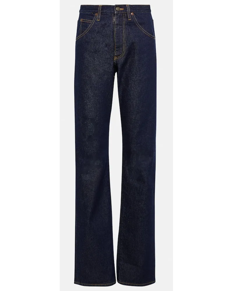 Maison Margiela Jeans regular a vita alta Blu