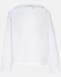 Jil Sander Top in popeline di cotone Bianco