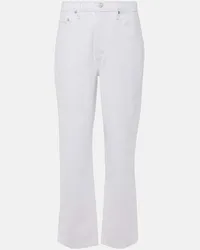 Frame Denim Jeans regular Slouchy a vita alta Bianco