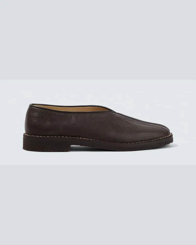 Christophe Lemaire Slip-on in pelle profilata Marrone