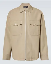 Jacquemus Giacca camicia Montaigne in twill Marrone