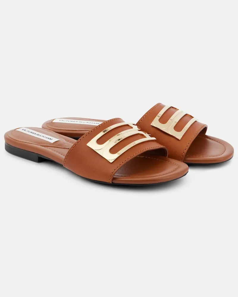 Victoria Beckham Sandali B Buckle in pelle Beige
