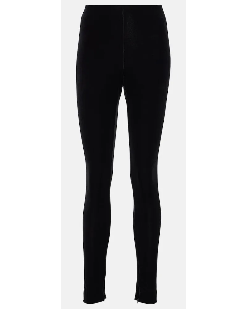 WARDROBE.NYC Leggings in velluto a vita alta Nero