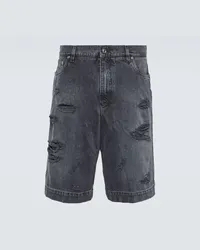 Dolce & Gabbana Shorts di jeans distressed Blu