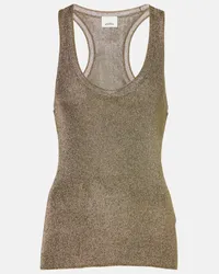 Isabel Marant Tank top in lamé Marrone