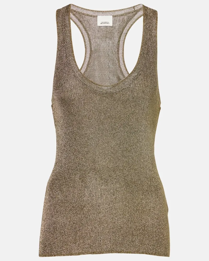 Isabel Marant Tank top in lamÃ Marrone