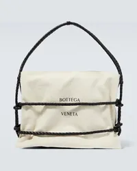 Bottega Veneta Borsa Quadronno in canvas Bianco