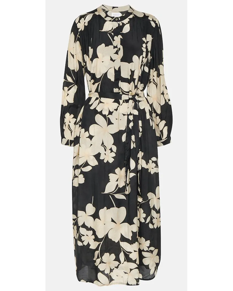 Velvet Abito midi Josepha con stampa Nero