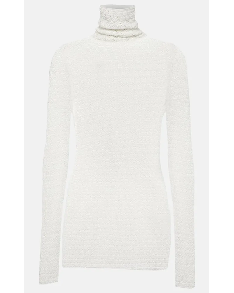Totême Top in crochet Bianco