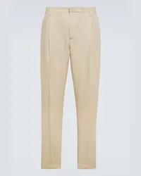 Sunspel Pantaloni regular in lino Beige