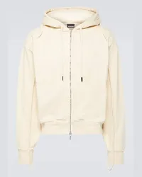 Jacquemus Felpa Camargue Zippé in cotone con zip Beige