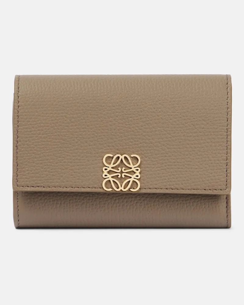 Loewe Portafoglio Anagram in pelle Beige