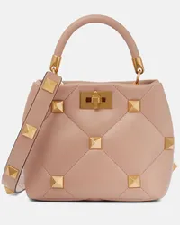 Valentino Garavani Borsa Roman Stud Small in pelle Rosa