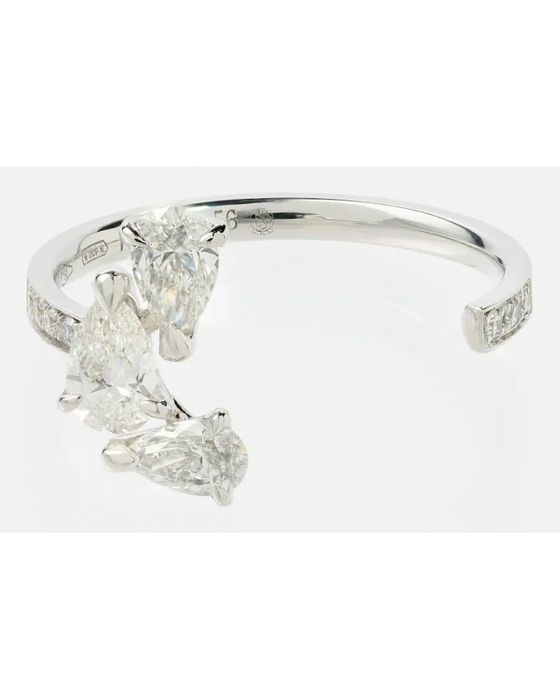 Repossi Anello Serti sur Vide in oro bianco 18kt con diamanti Argento