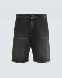 Winnie NYC Shorts di jeans patchwork Nero