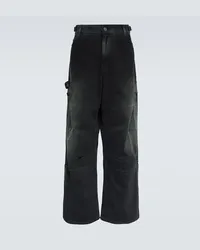 Balenciaga Pantaloni cargo in cotone Nero