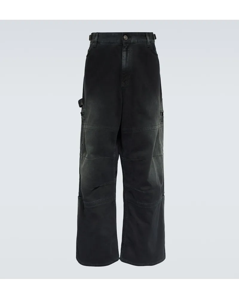 Balenciaga Pantaloni cargo in cotone Nero