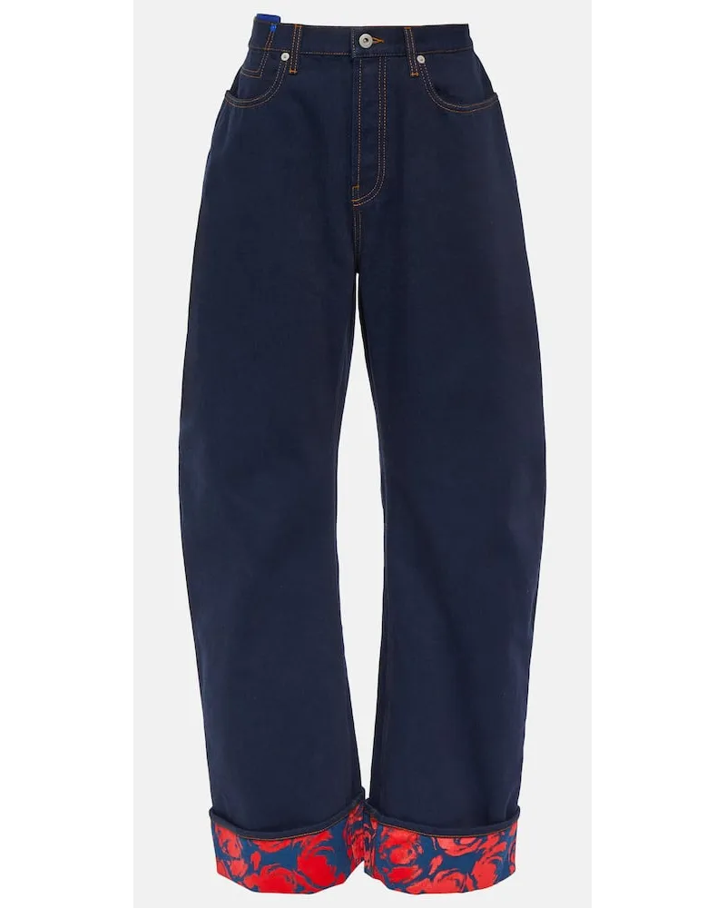 Burberry Jeans a gamba larga e vita alta Blu