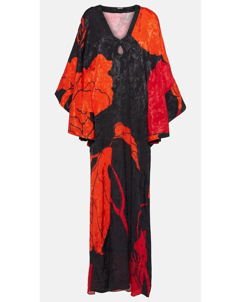 Johanna Ortiz Abito lungo in jacquard con stampa Multicolore