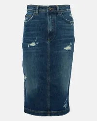 Dolce & Gabbana Gonna midi di jeans Blu