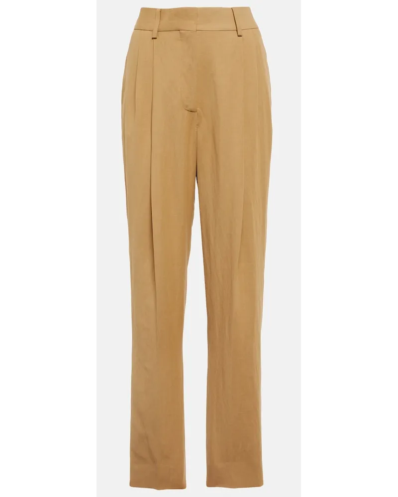 Blazé Milano BlazÃ© Milano Pantaloni Banker a vita alta Marrone