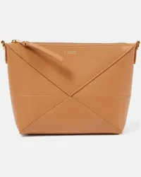 Loewe Clutch Puzzle Fold in pelle Marrone