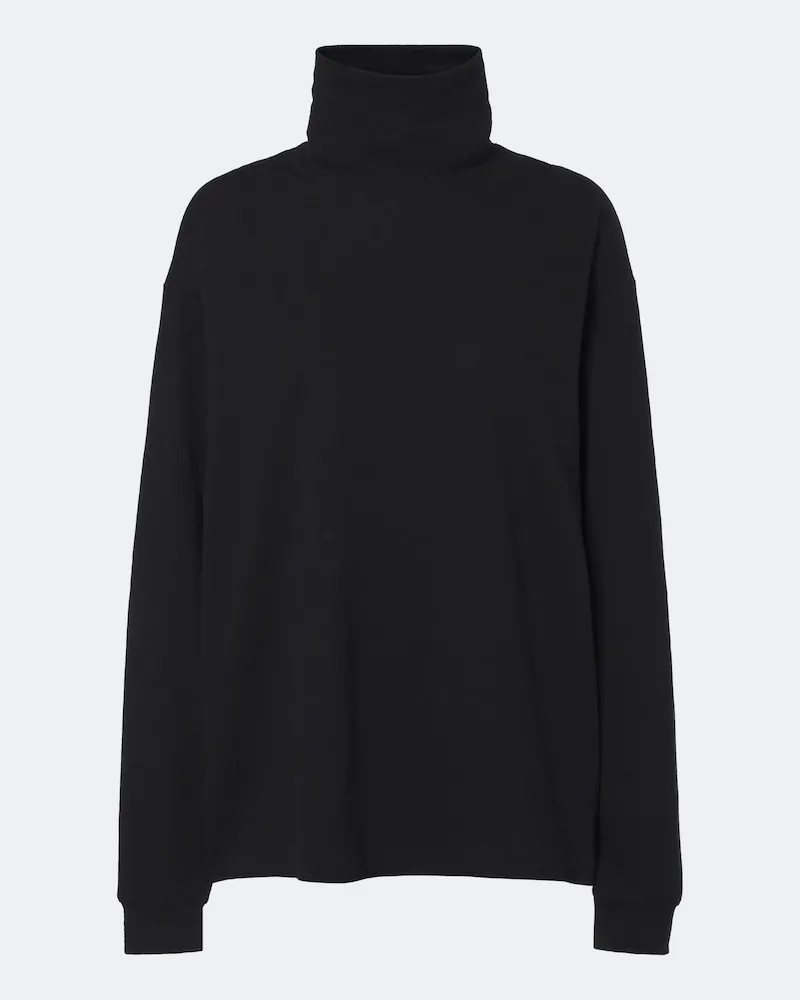The Row Pullover Kelta in cotone a collo alto Nero