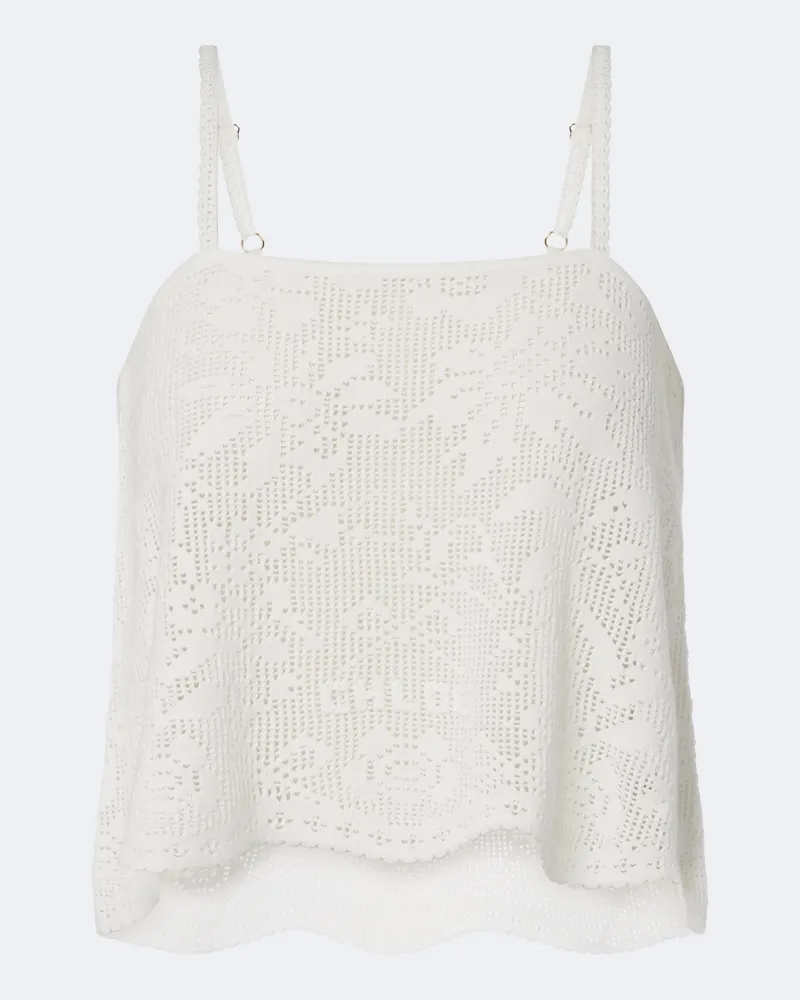 Chloé Chloé Top in cotone pointelle Bianco