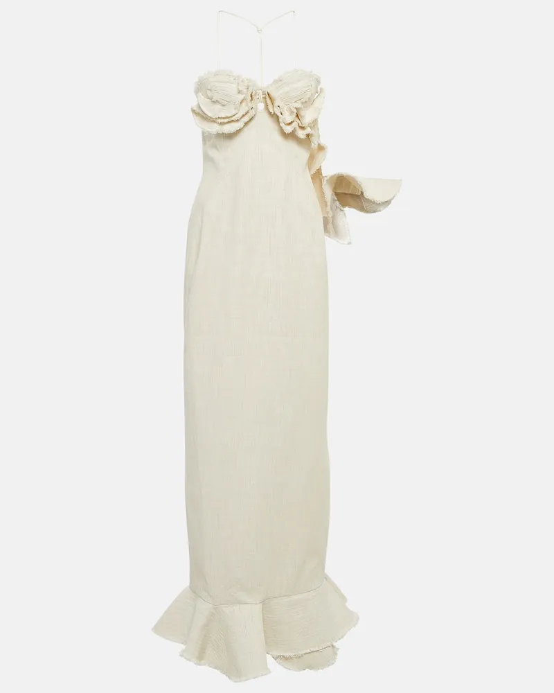Jacquemus Abito lungo La Robe Artichaut Bianco