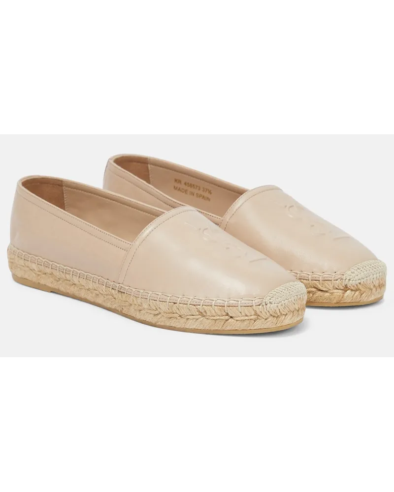 Saint Laurent Espadrillas Monogram in pelle Rosa