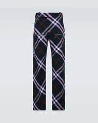 Burberry Pantaloni in lana Burberry Check Multicolore