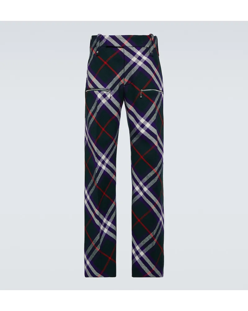 Burberry Pantaloni in lana Burberry Check Multicolore