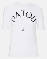 Patou Top in jacquard di misto cotone Bianco