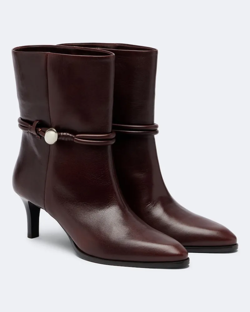 Isabel Marant Stivaletti Telsa in pelle Borgogna