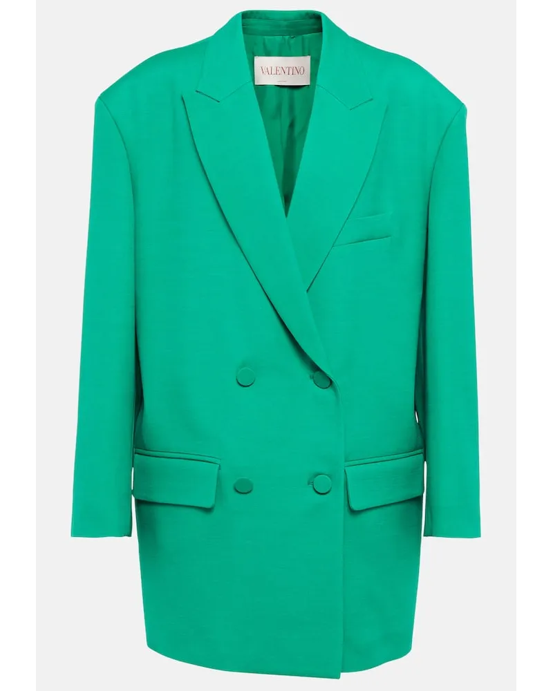 Valentino Garavani Blazer doppiopetto CrÃªpe Couture Verde