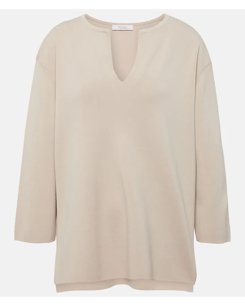 Max Mara Leisure - Blusa Sottile in jersey Neutro
